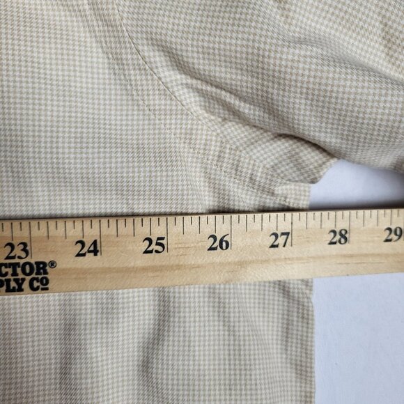 Turnbury Houndstooth Shirt Men's 2XL Beige White Button Up Long Sleeve Office - Picture 6 of 7
